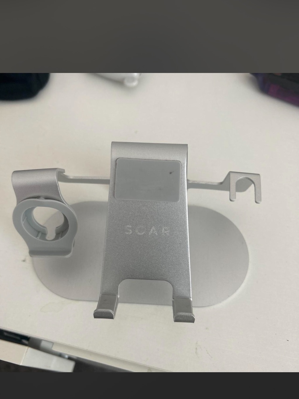 Silver Multi-Device Tablet & Accessory Stand by